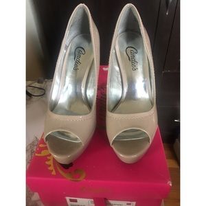Peep toe heels